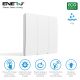 3 Gang Wireless Kinetic Switch White Body